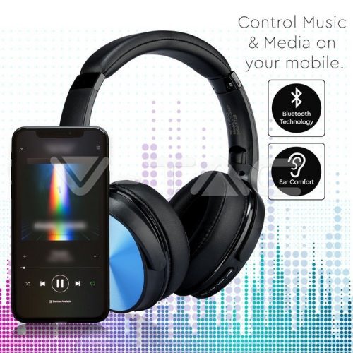 Bluetooth fejhallgató Rotate (500 mAh akkuval) kék