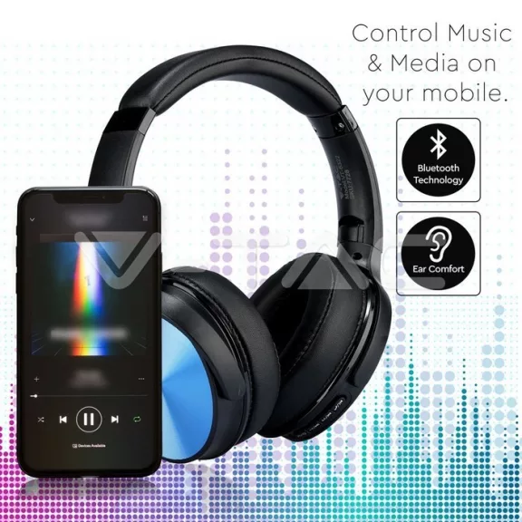 Bluetooth fejhallgató Rotate (500 mAh akkuval) kék