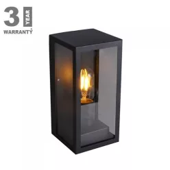 Clear oldalfali lámpatest, E27, fekete