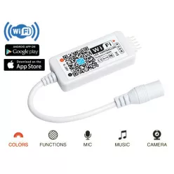   RGBW LED Magic WiFi vezérlő - telefonos vezérlés - zene, kamera, ébresztő