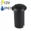 LED talajlámpa 2 nyílással (1W/10lm) hideg fehér IP67, fekete - 12V!