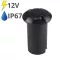 LED talajlámpa 4 nyílással (1W/10lm) hideg fehér IP67, fekete - 12V!