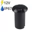 LED talajlámpa 4 nyílással (1W/10lm) hideg fehér IP67, fekete - 12V!
