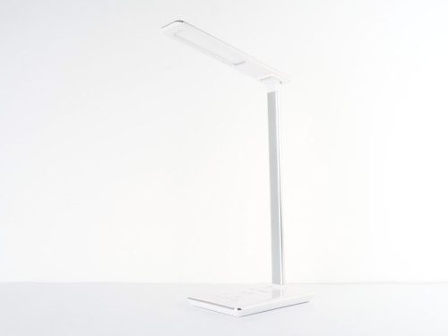 Asztali LED lámpa (5W) vált. színhőm. + fényerőszab., időzített kikapcs., vezeték nélküli töltés