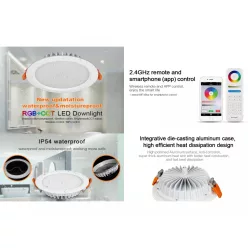   FullColor LED panel 15W IP54 - RGB+CCT, fényerőszabályozható