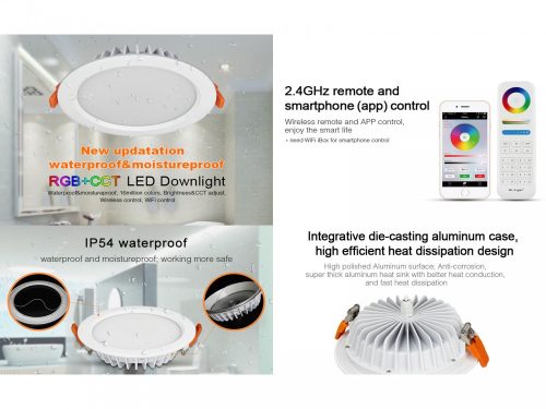 FullColor LED panel 15W IP54 - RGB+CCT, fényerőszabályozható