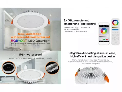 FullColor LED panel 15W IP54 - RGB+CCT, fényerőszabályozható