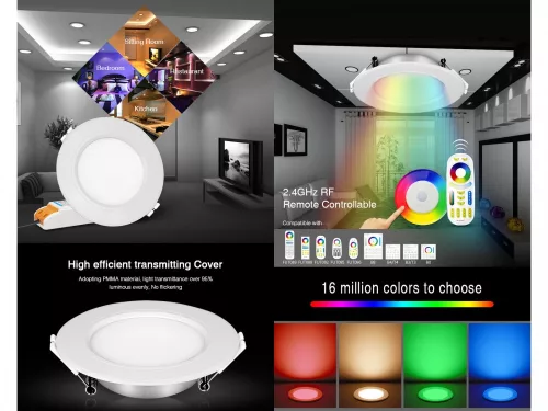 FullColor LED panel 6W - RGB+CCT, fényerőszabályozható