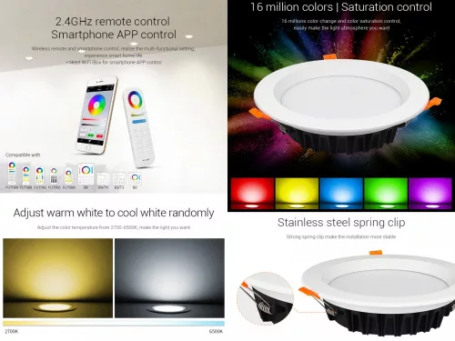 FullColor LED panel 25W - RGB+CCT, fényerőszabályozható