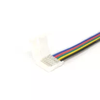  Forrasztásmentes betáp RGB+CCT (FullColor) LED szalag bekötéséhez (12 mm széles - 6 eres)