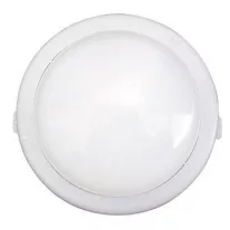 LED hajólámpa opál búrás, kerek 6W