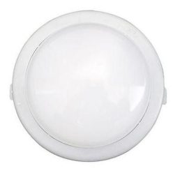 LED hajólámpa opál búrás, kerek 6W