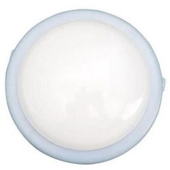 LED hajólámpa opál búrás, kerek 12W