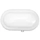 LED hajólámpa opál búrás, ovális 6W
