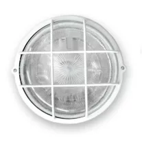 Hajólámpa kerek műanyag ráccsal max.60W