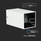 Alu spot falon kívüli lámpatest (négyzet- GU10) fekete