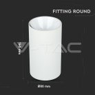 Alu spot falon kívüli lámpatest (kerek - GU10) fehér