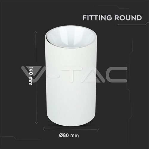 Alu spot falon kívüli lámpatest (kerek - GU10) fehér