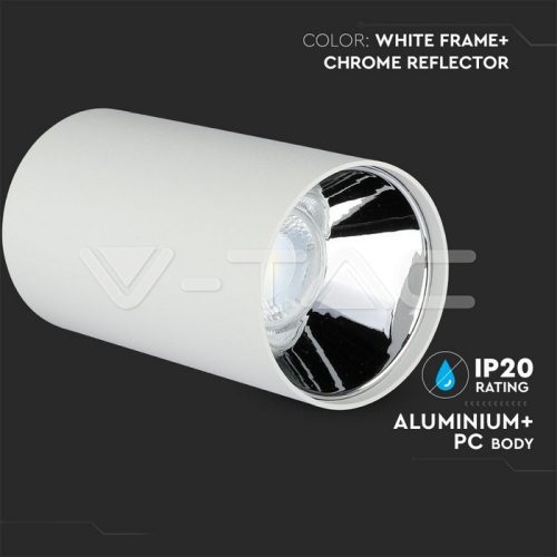 Alu spot falon kívüli lámpatest (kerek - GU10) króm