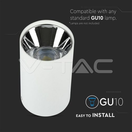 Alu spot falon kívüli lámpatest (kerek - GU10) króm