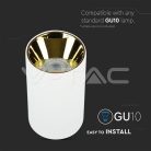 Alu spot falon kívüli lámpatest (kerek - GU10) arany