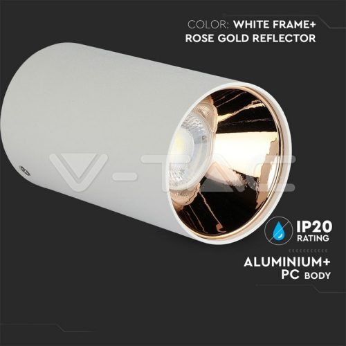 Alu spot falon kívüli lámpatest (kerek - GU10) rózsa arany