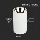 Alu spot falon kívüli lámpatest (kerek - GU10) rózsa arany