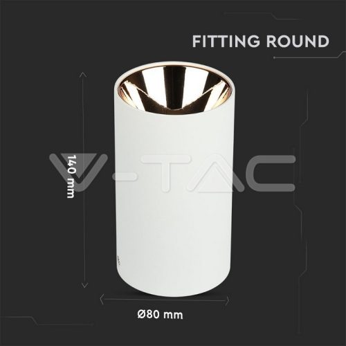 Alu spot falon kívüli lámpatest (kerek - GU10) rózsa arany