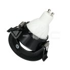 Billenthető kör alakú spot lámpatest, fekete