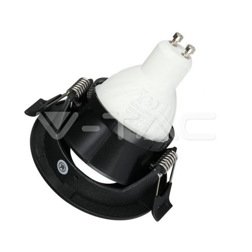 Billenthető kör alakú spot lámpatest, fekete