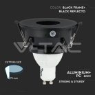 Billenthető kör alakú spot lámpatest, fekete