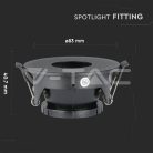 Billenthető kör alakú spot lámpatest, fekete