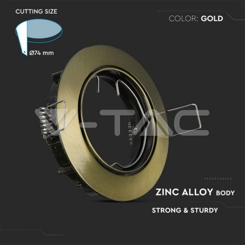 Billenthető Olcsó slim spot lámpatest (kör), arany