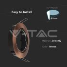 Billenthető Olcsó slim spot lámpatest (kör), bronz