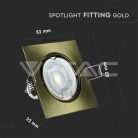 Billenthető Olcsó slim spot lámpatest (négyzet), arany