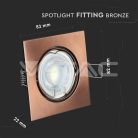 Billenthető Olcsó slim spot lámpatest (négyzet), arany