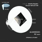 Billenthető kör alakú spot lámpatest, fekete-fehér