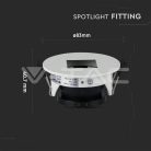 Billenthető kör alakú spot lámpatest, fekete-fehér