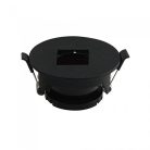 Billenthető kör alakú spot lámpatest, fekete
