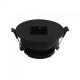 Billenthető kör alakú spot lámpatest, fekete