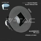 Billenthető kör alakú spot lámpatest, fekete