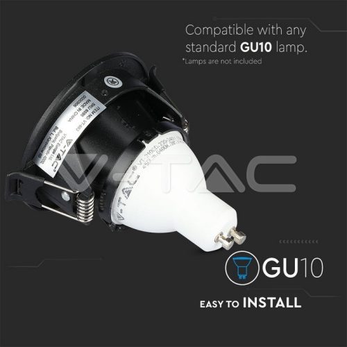 Billenthető kör alakú spot lámpatest, fekete