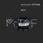 Billenthető kör alakú spot lámpatest, fekete