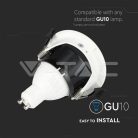 Billenthető kör alakú spot lámpatest, fekete-fehér (félkör forma)