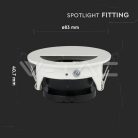 Billenthető kör alakú spot lámpatest, fekete-fehér (félkör forma)