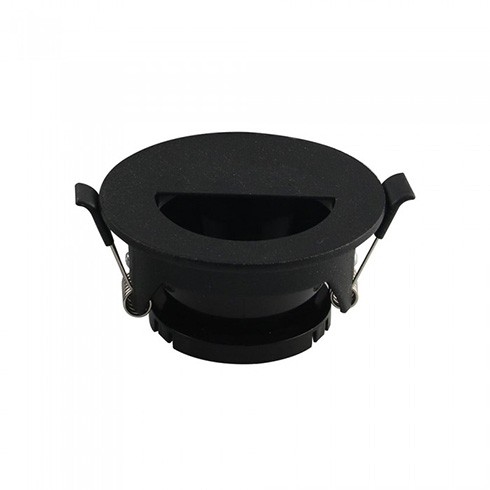 Billenthető kör alakú spot lámpatest, fekete (félkör forma)