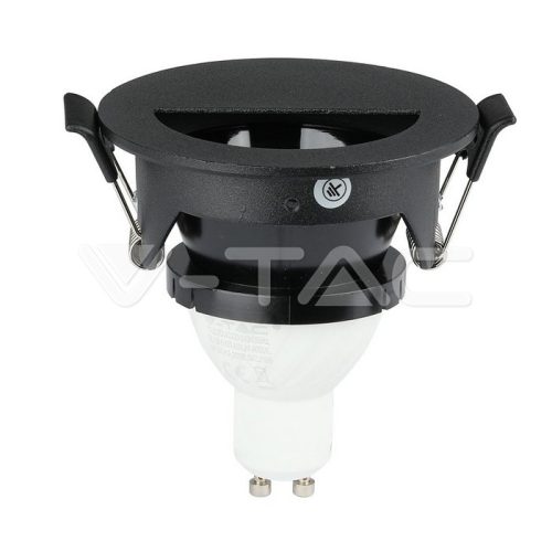 Billenthető kör alakú spot lámpatest, fekete (félkör forma)