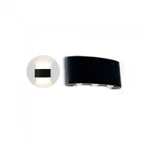   Design oldalfali LED lámpatest, 5W, fekete, természetes fehér