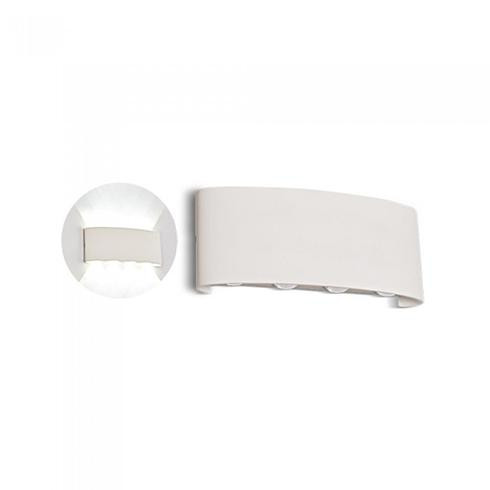 Design oldalfali LED lámpatest, 8W, fehér, természetes fehér