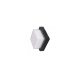 Oldalfali dekor lámpatest - fekete - négyzet (7W/550Lumen) meleg fehér